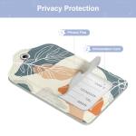 4-Pack PU Leather Luggage Tags, Green Marble