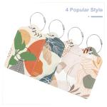 4-Pack PU Leather Luggage Tags, Green Marble