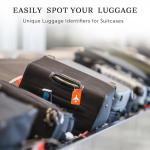 Silicone Luggage Tags with Stainless Loop, 8-Pack