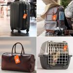 Silicone Luggage Tags with Stainless Loop, 8-Pack