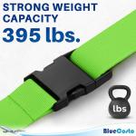 TSA Approved Neon Green Luggage Straps - 4 Pack