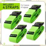TSA-Approved Luggage Straps with Heavy-Duty Buckles
