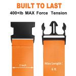 TSA Approved Luggage Straps - 4 Pack (Orange)