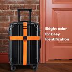 TSA Approved Luggage Straps - 4 Pack (Orange)