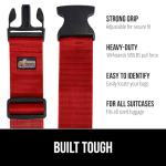 GORILLA GRIP Heavy Duty Adjustable Luggage Straps 4 Pack