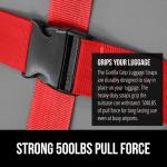 GORILLA GRIP Heavy Duty Adjustable Luggage Straps 4 Pack