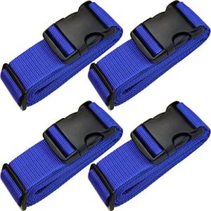 Travel Luggage Straps - Sturdy 4-Pack in Blue