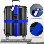 Travel Luggage Straps - Sturdy 4-Pack in Blue