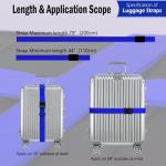 Travel Luggage Straps - Sturdy 4-Pack in Blue