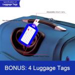 Travel Luggage Straps - Sturdy 4-Pack in Blue