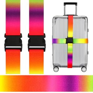 Gutsdoor Colorful Adjustable Luggage Straps (2 Pack)
