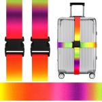 Gutsdoor Colorful Adjustable Luggage Straps (2 Pack)
