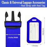 Travel Luggage Straps - Sturdy 4-Pack in Blue