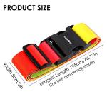 Gutsdoor Colorful Adjustable Luggage Straps (2 Pack)