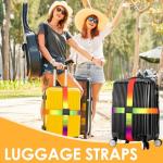Gutsdoor Colorful Adjustable Luggage Straps (2 Pack)