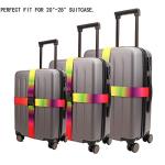 Gutsdoor Colorful Adjustable Luggage Straps (2 Pack)