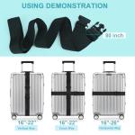 TSA-Approved Orange Luggage Straps - 4 Pack