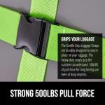 GORILLA GRIP Heavy Duty Luggage Straps - 2 Pack