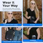 RFID Blocking Neck Wallet Travel Pouch - Black