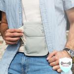 Travelon RFID Blocking Neck Pouch Wallet, Gray