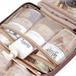 NISHEL Large Hanging Toiletry Bag in Rosewood-Pink