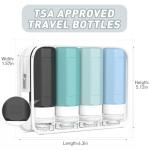Redfly TSA Approved Leak Proof Travel Toiletry Bottles