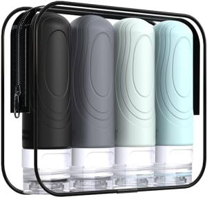 Glamfields TSA Approved Leak-Proof Travel Toiletry Bottles