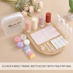 Muslish 21 Pack Leak-Proof Travel Bottles Set