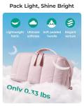 BAGSMART Water-Resistant Travel Makeup Bag - Pink
