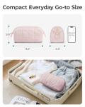 BAGSMART Pink Travel Makeup and Toiletry Bag