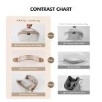 Prite Waterproof Vegan Leather Makeup Bag - Beige