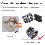 BOYATU 3-Piece Travel Makeup Bag Set - Black