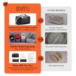 BOYATU 3-Piece Travel Makeup Bag Set - Black