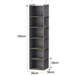 YOUDENOVA 6-Shelf Hanging Closet Organizer - Grey