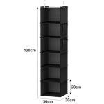 YOUDENOVA 6-Shelf Hanging Closet Organizer - Black