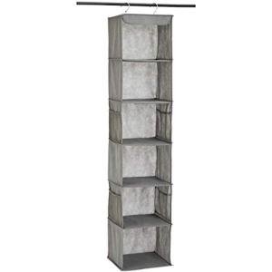 Amazon Basics 6-Tier Hanging Closet Organizer, Grey