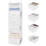 Hanging Closet Organizer with 6 Shelves and Drawers