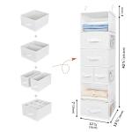 Hanging Closet Organizer with 6 Shelves and Drawers