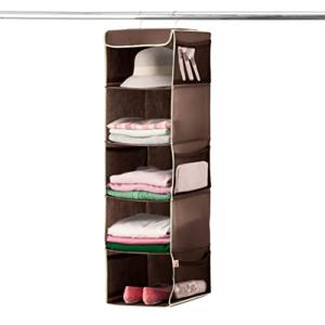 ZOBER 5-Shelf Hanging Closet Organizer for Home