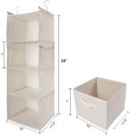 MAX Houser Beige Hanging Closet Organizer with Pockets