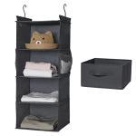 MAX Houser 4-Shelf Hanging Closet Organizer - Grey