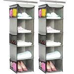 5-Shelf Hanging Closet Organizer with Side Pockets