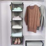 5-Shelf Hanging Closet Organizer with Side Pockets