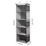 5-Shelf Hanging Closet Organizer with Side Pockets