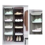 5-Shelf Hanging Closet Organizer with Side Pockets