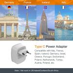 TESSAN European Travel Plug Adapter with 2 USB Ports