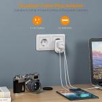 TESSAN European Travel Plug Adapter with 2 USB Ports