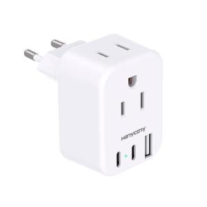 HANYCONY USB C European Travel Plug Adapter