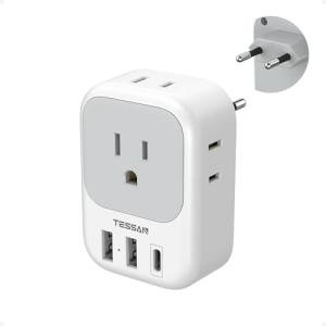 TESSAN International USB C Travel Plug Adapter