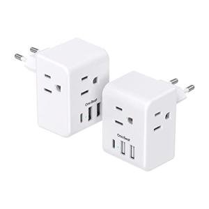 European Travel Plug Adapter with USB Charging Ports